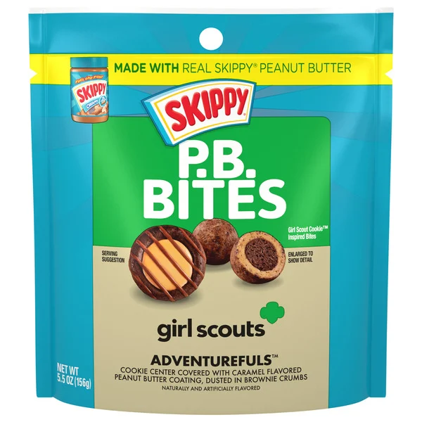 SKIPPY PB Bites Girl Scout Adventurefuls Snack, 6 Oz Pouch