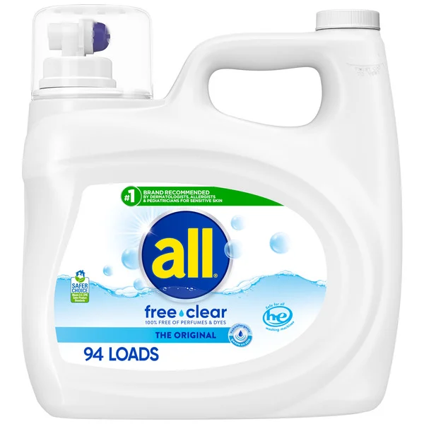 All Free Clear Liquid Laundry Detergent, 94 Loads