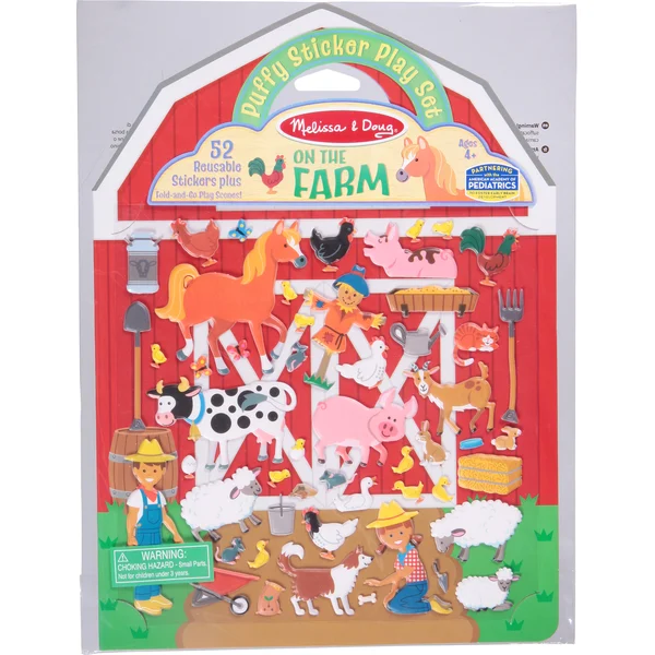 Melissa & Doug Play Set, Puffy Sticker, On the Farm