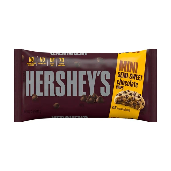 Hershey's Mini Semi-Sweet Chocolate Baking Chips Bag, 12 oz