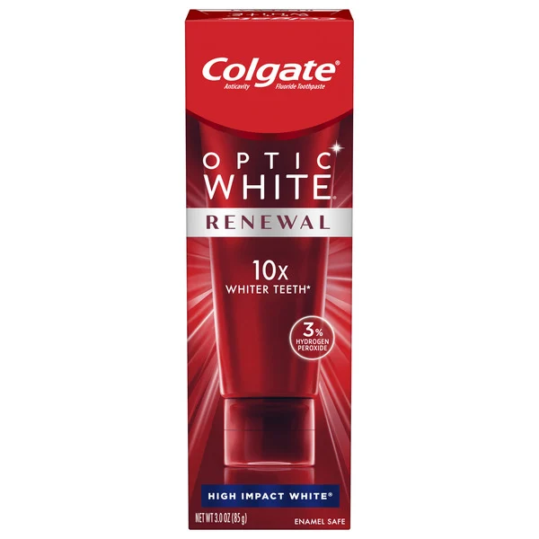 Colgate Optic White Renewal Teeth Whitening Toothpaste, High Impact White