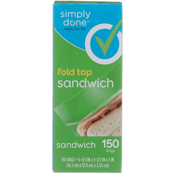 Simply Done Fold Top Sandwich Bags