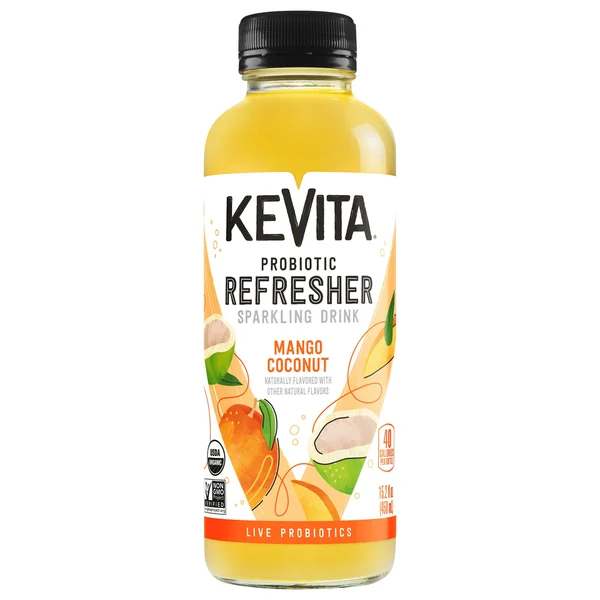 KeVita Probiotic Refresher Mango Coconut Sparkling Drink