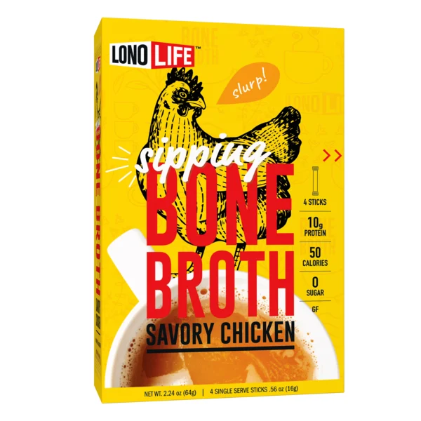LonoLife Chicken Bone Broth, Individual Packets