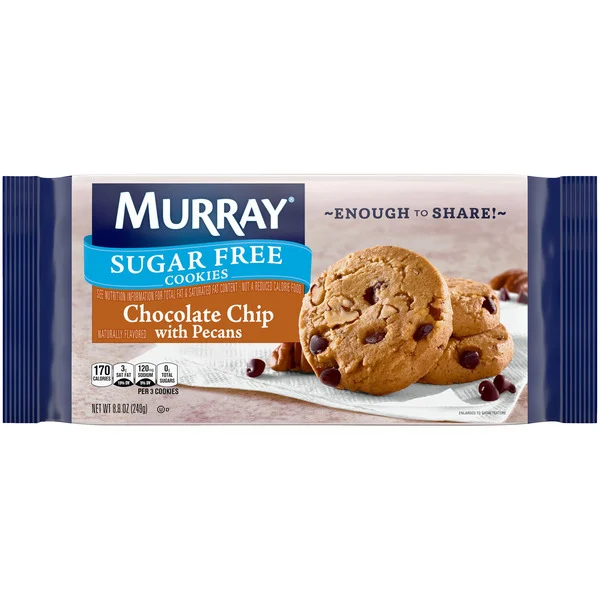 Murray Sugar Free Cookies Chocolate Chip with Pecans