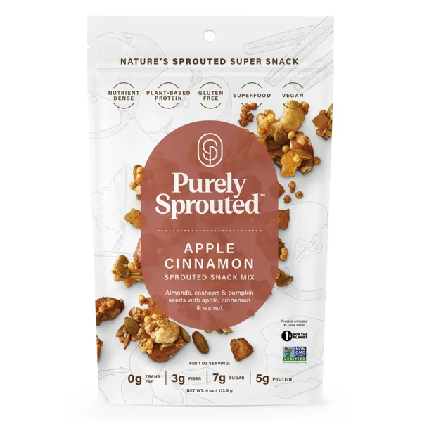 Purely Sprouted Apple Cinnamon Sprouted Snack Mix
