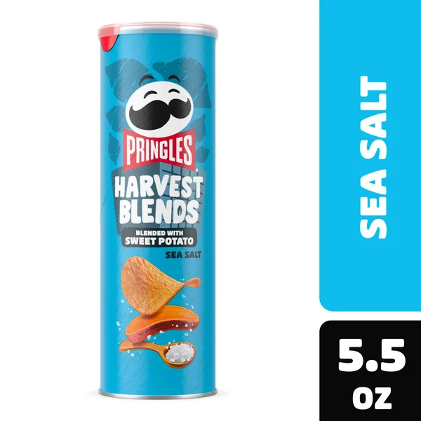 Pringles Harvest Blends Potato Crisps Chips Sea Salt, Lunch Snacks, 5.5 oz