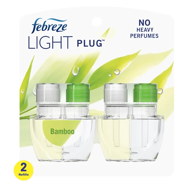 Febreze Plug In Air Freshener Scented Oil Refill Light Bamboo