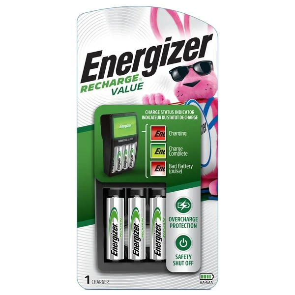 Energizer Value Charger for NiMH AA and AAA Batteries