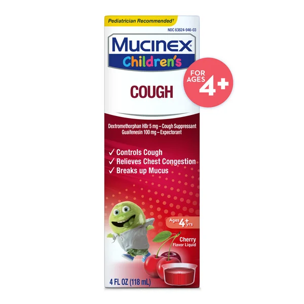 MUCINEX® Children's Cough Cherry Flavor Liquid Expectorant & Cough Suppressant