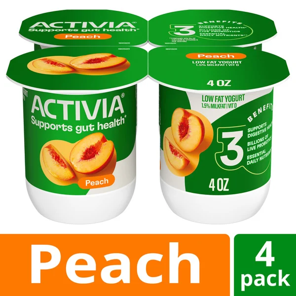 Activia Low Fat Peach Yogurt