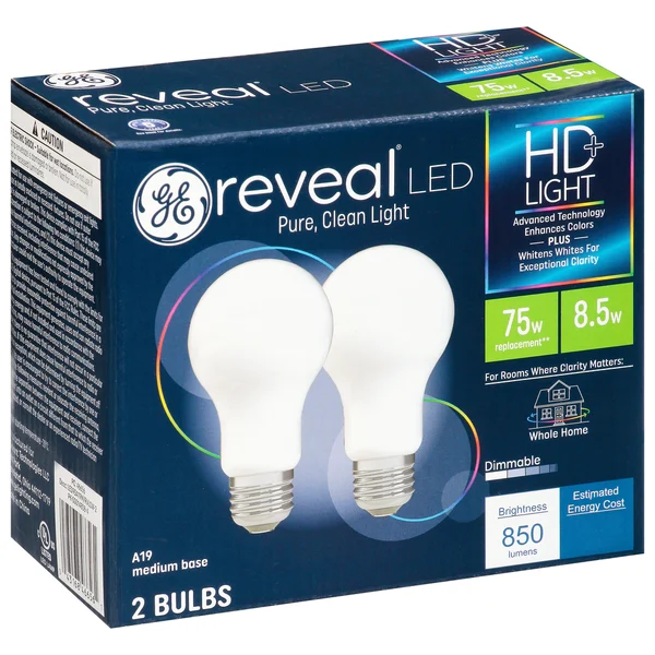 GE Light Bulbs, LED, HD+, 8.5 Watts