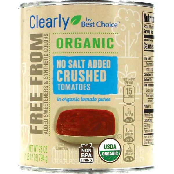 Clearly by Best Choice Organic No Salt Added Crushed Tomatoes