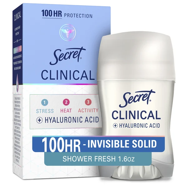 Secret Antiperspirant/Deodorant, Shower Fresh, 100 hr, Invisible Solid