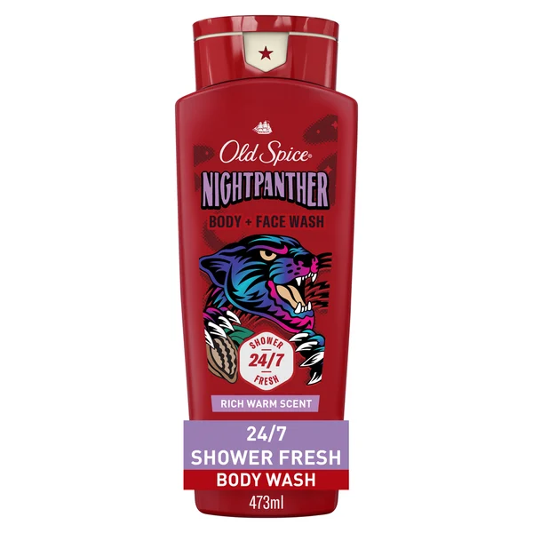 Old Spice Body Wash for Men, 24/7 Shower Clean, Night Panther