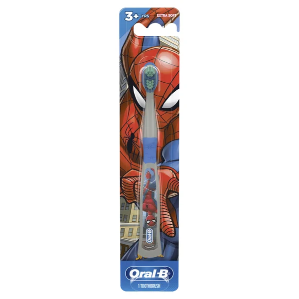 Oral-B Manual featuring Marvel's Spiderman, Soft Bristles, for Children and Toddlers