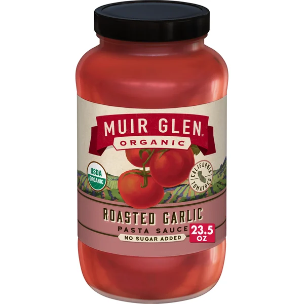 Muir Glen Organic Roasted Garlic Pasta Sauce, No Sugar Added