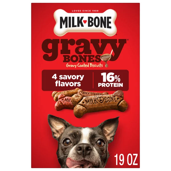 Milk-Bone GravyBones Dog Biscuits, Small Dog Treats