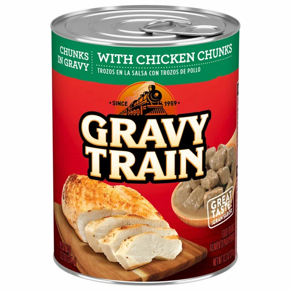 Gravy Train Food for Dogs, Chunks in Gravy with Chicken