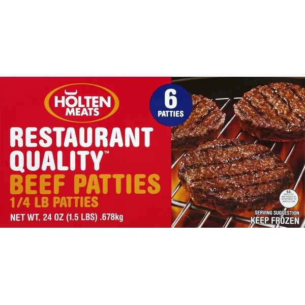 Holten Meats Beef Patties, Restaurant Quality