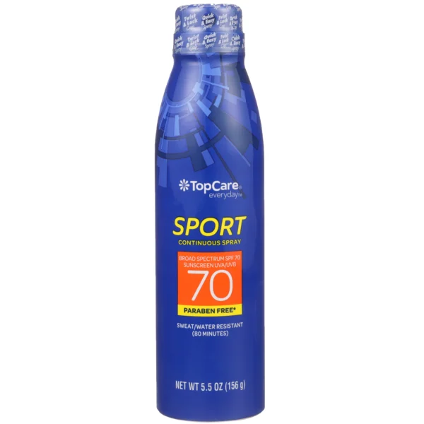TopCare Sport Sweat/Water Resistant Uva/Uvb Broad Spectrum Spf 70 Sunscreen Continuous Spray