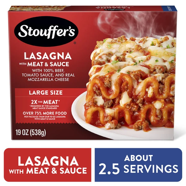 Stouffer's Classic Lasagna With Meat And Sauce Large Size Oven Ready Frozen Dinners