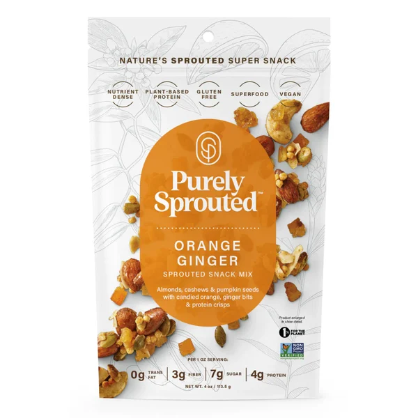 Purely Sprouted Orange Ginger Sprouted Snack Mix