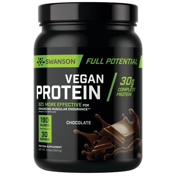 Swanson Vitamins Full Potential Vegan Protein, Chocolate