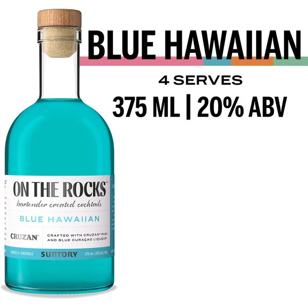 On The Rocks Blue Hawaiian Cocktail
