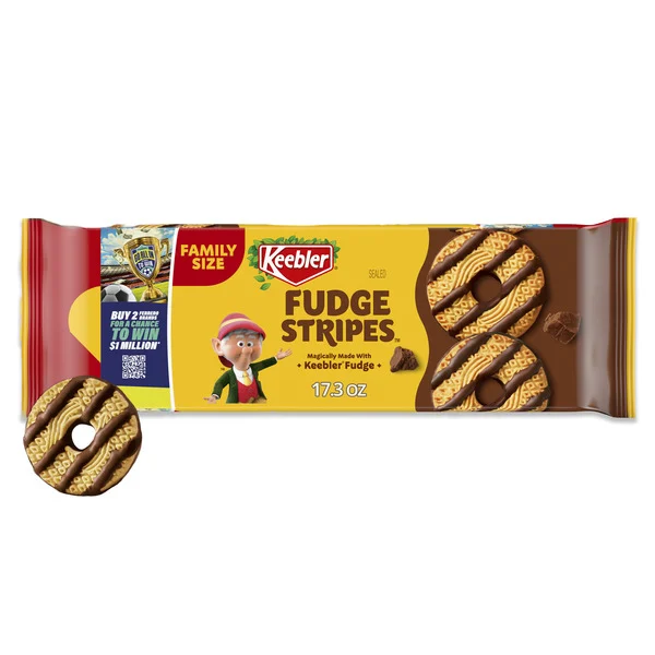 Keebler Fudge Stripes Cookies Family Size