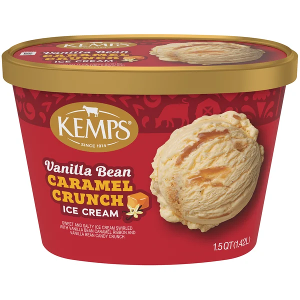 Kemps Vanilla Bean Caramel Crunch Ice Cream