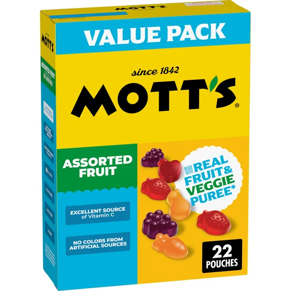 Mott’s Gluten Free Assorted Fruit Flavored Snacks Value Pack