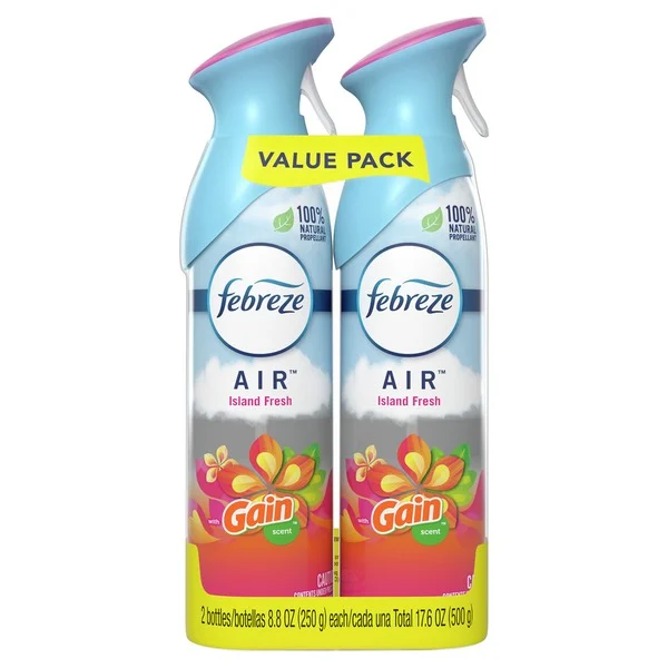 Febreze Odor-Eliminating Freshener, With Gain Scent, Island Fresh