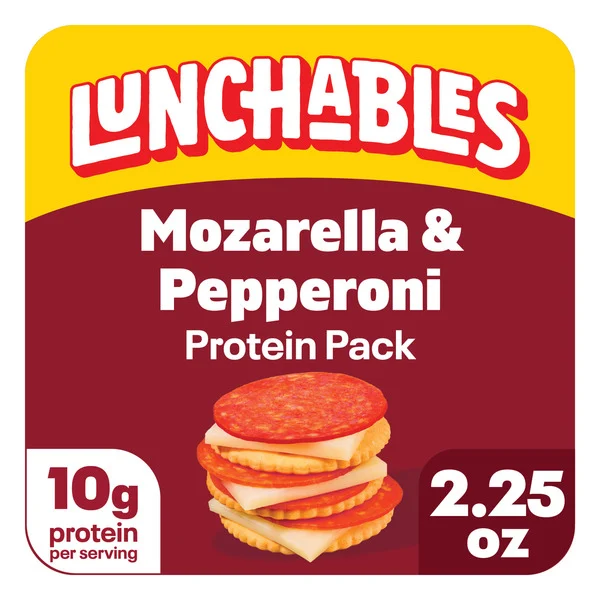 Lunchables Pepperoni & Mozzarella Cheese Kids Lunch Snack Kit with Crackers