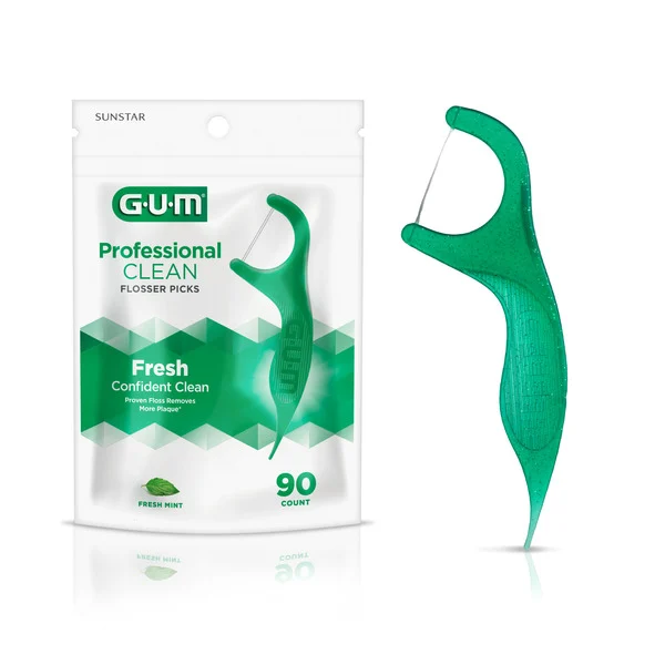 Sunstar GUM Professional Clean Flosser Picks Fresh Mint