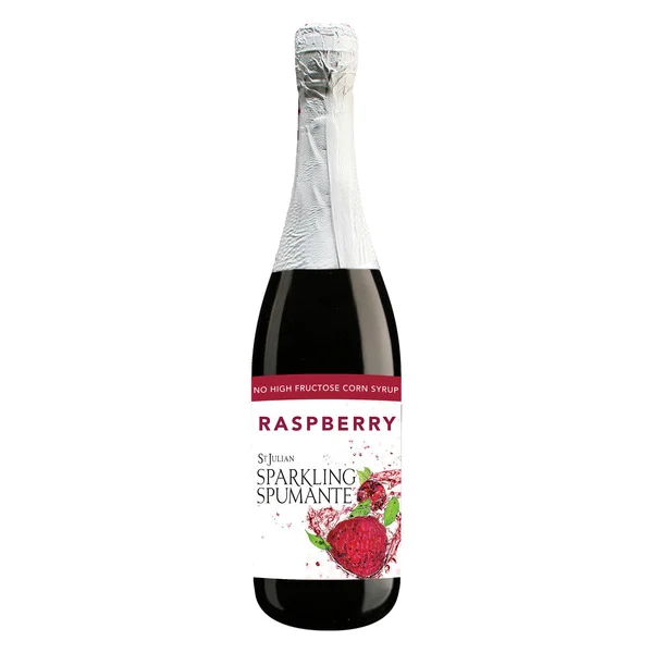 St. Julian Sparkling Raspberry Juice, Non-Alcoholic