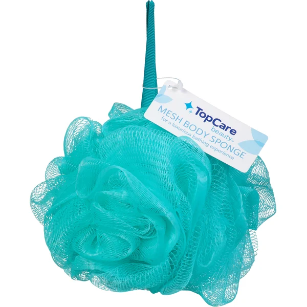 TopCare Mesh Body Sponge, Aqua