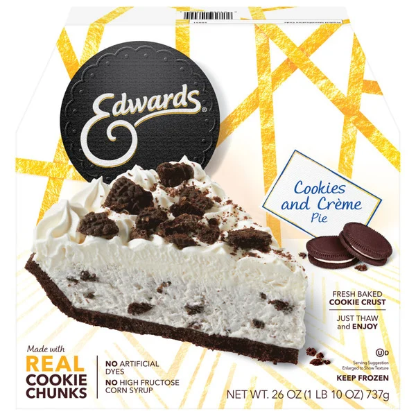 Edwards Premium Desserts Frozen Cookies and Crème Pie