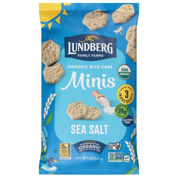Lundberg Family Farms Organic Rice Cake Minis, Sea Salt
