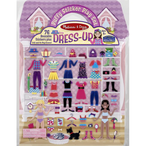 Melissa & Doug Play Set, Puffy Sticker, Dress-Up