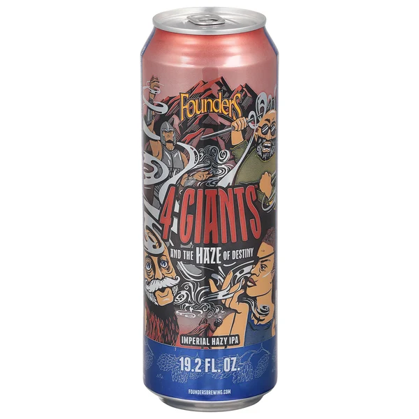 Founders Brewing Beer, 4 Giants, Imperial Hazy IPA