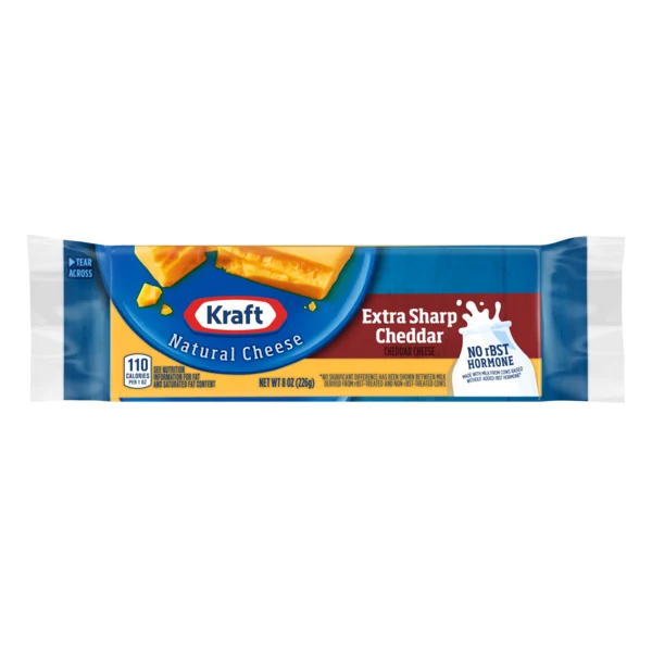 Kraft Extra Sharp Cheddar Natural Cheese Block Vacuum Packed