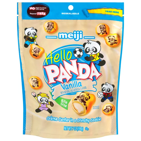Meiji Vanilla Crème Center in a Crunchy Cookie Shell