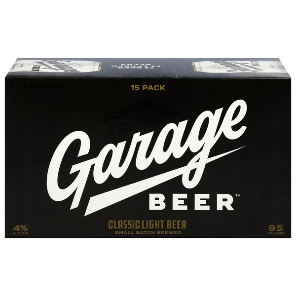 Garage Beer Beer, Light, Classic, 15 Pack