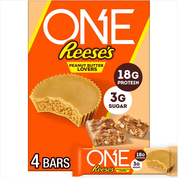 ONE REESE'S Peanut Butter Flavored Protein Bars, 2.12 oz (4 Count)