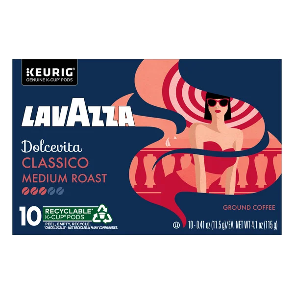 Lavazza Dolcevita Classico, KCup Pods, Medium Roast Coffee