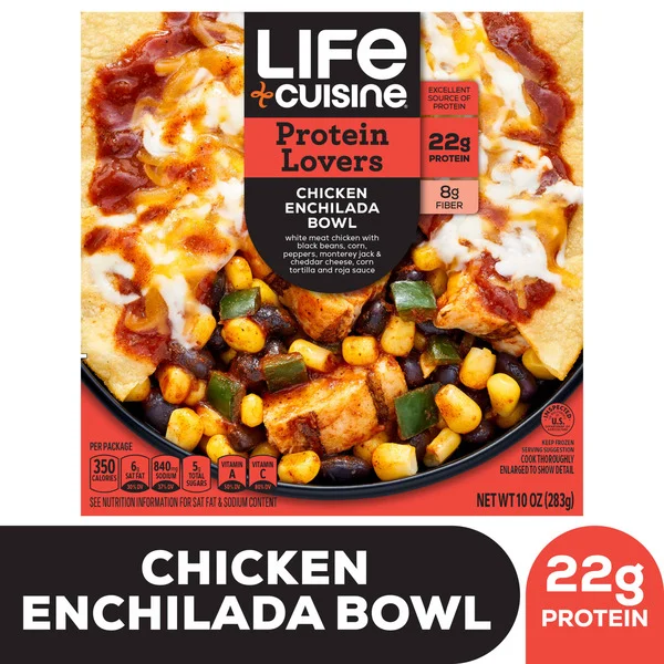Life Cuisine High Protein Lifestyle Chicken Enchilada Bowl Frozen Entrée
