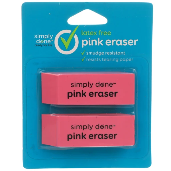 Simply Done Latex Free Eraser, Pink