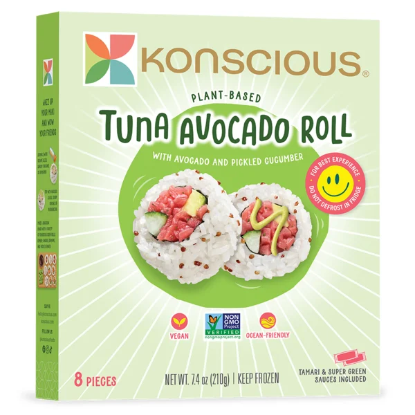 Konscious Foods Plant-Based Tuna Avocado Roll