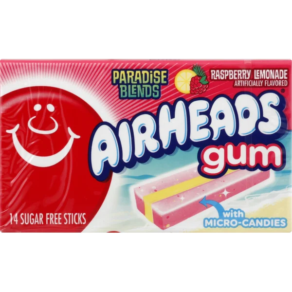 AirHeads Gum, Raspberry Lemonade, Paradise Blends